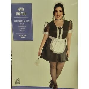Maid for You French Maid Plus Size 2XL 18-20 Halloween Adult Costume